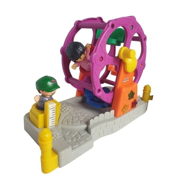Little People Ferris Wheel & Serve It Up Food Truck Playset with Figures Bundle - Picture 2 of 7